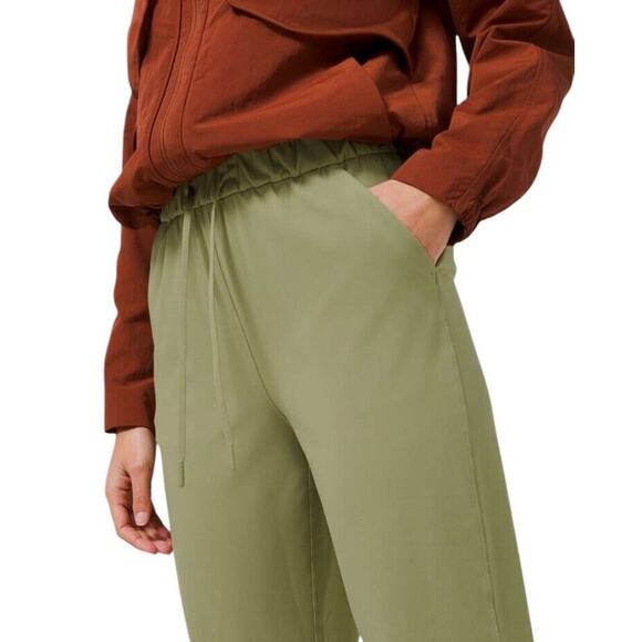 Lululemon Sz 12 Keep Moving Pant Stretch High Rise 7/8 Length Rosemary Green NEW - Picture 4 of 16